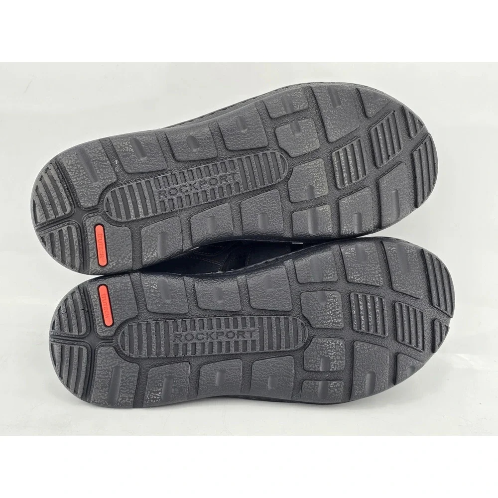 Rockport Darwyn Fisherman Sandals Mens 11 Black Leather Comfort - Excellent